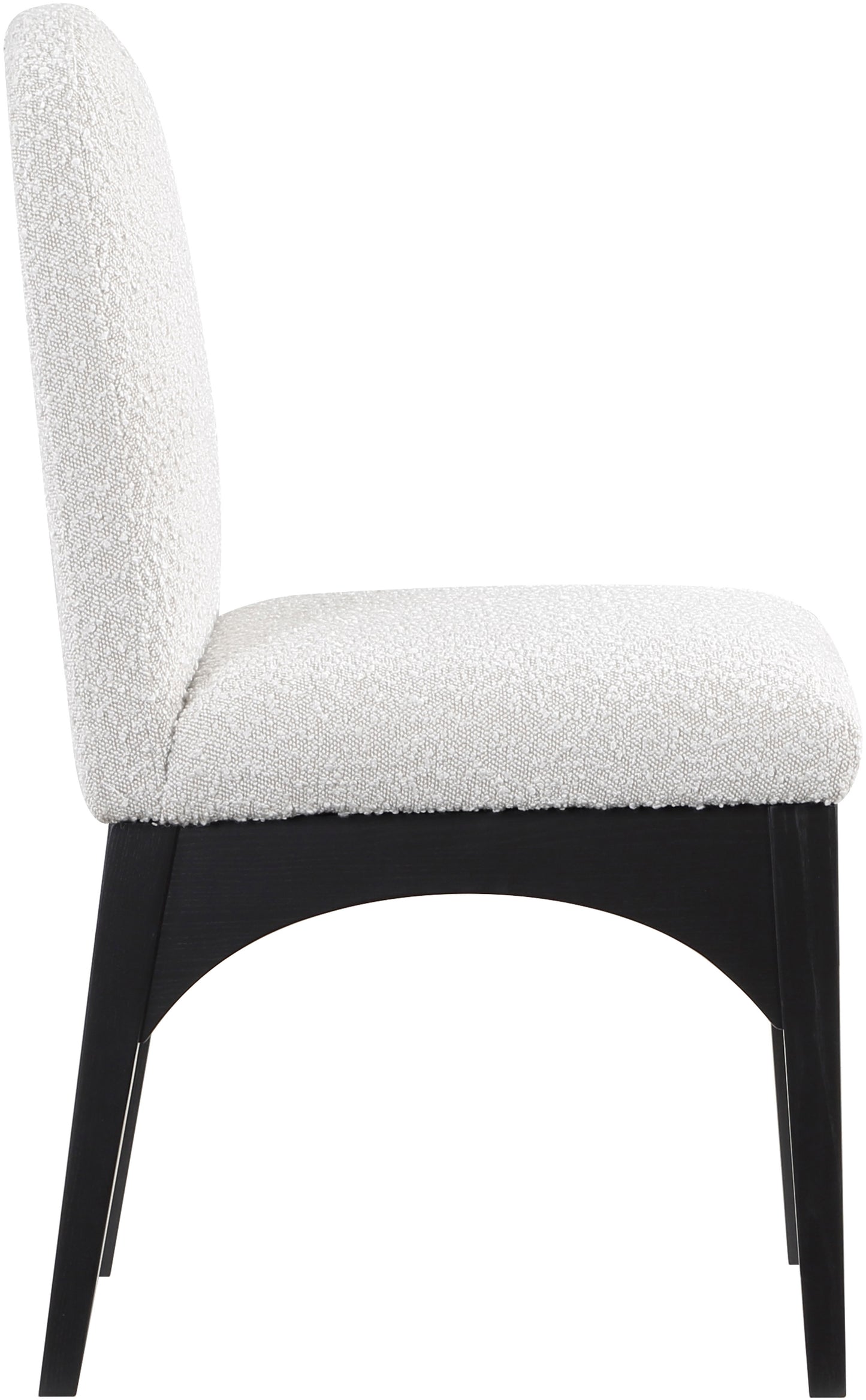 brielle cream boucle fabric dining chair sc