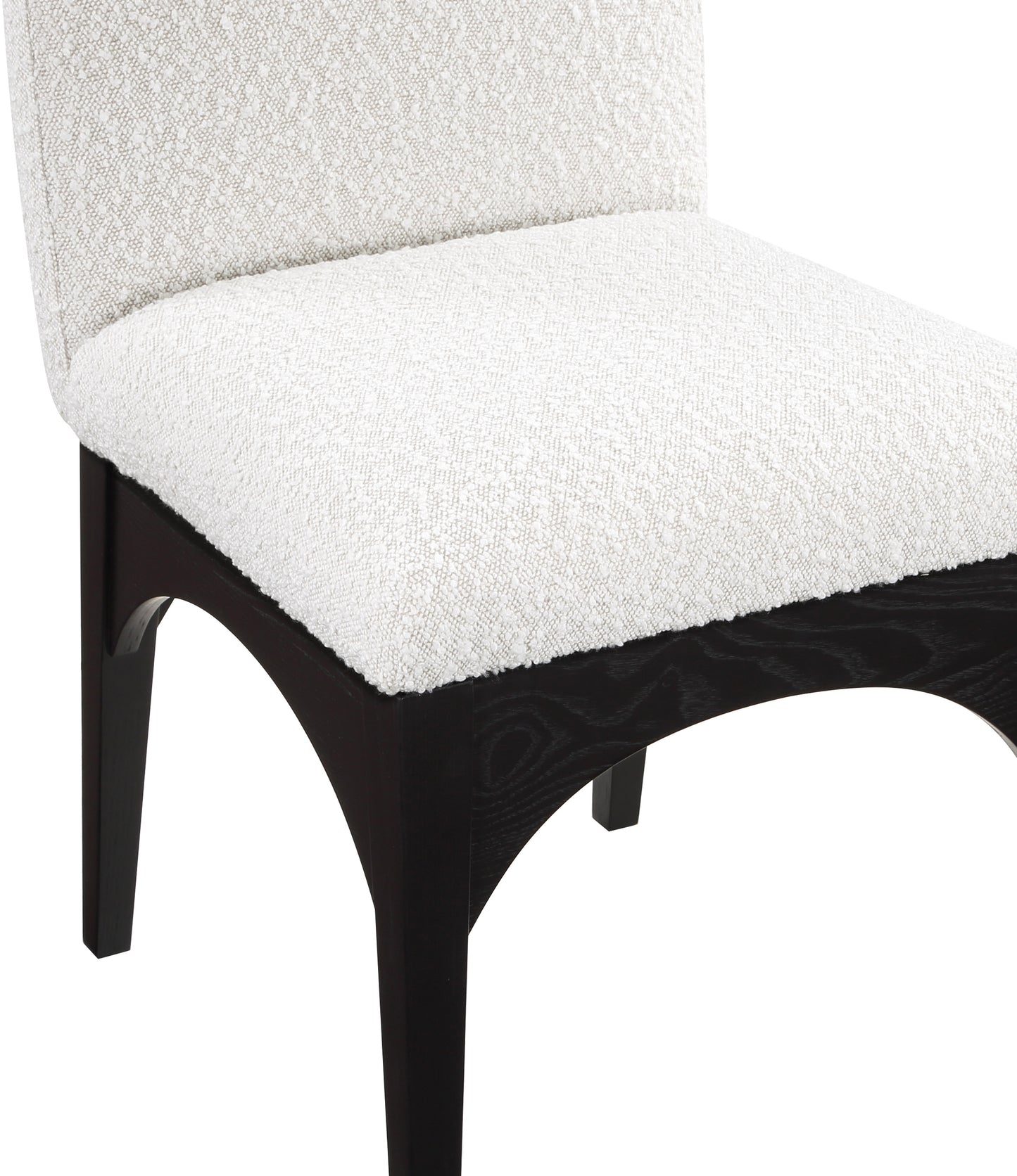 brielle cream boucle fabric dining chair sc