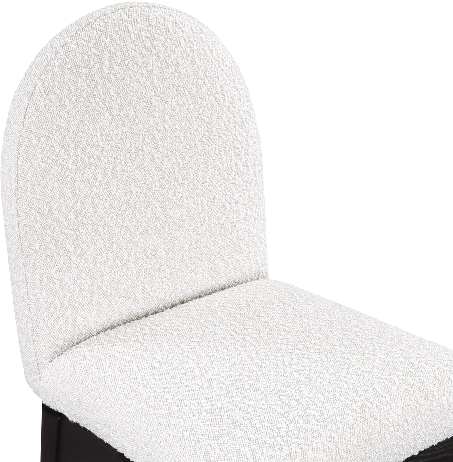 brielle cream boucle fabric dining chair sc