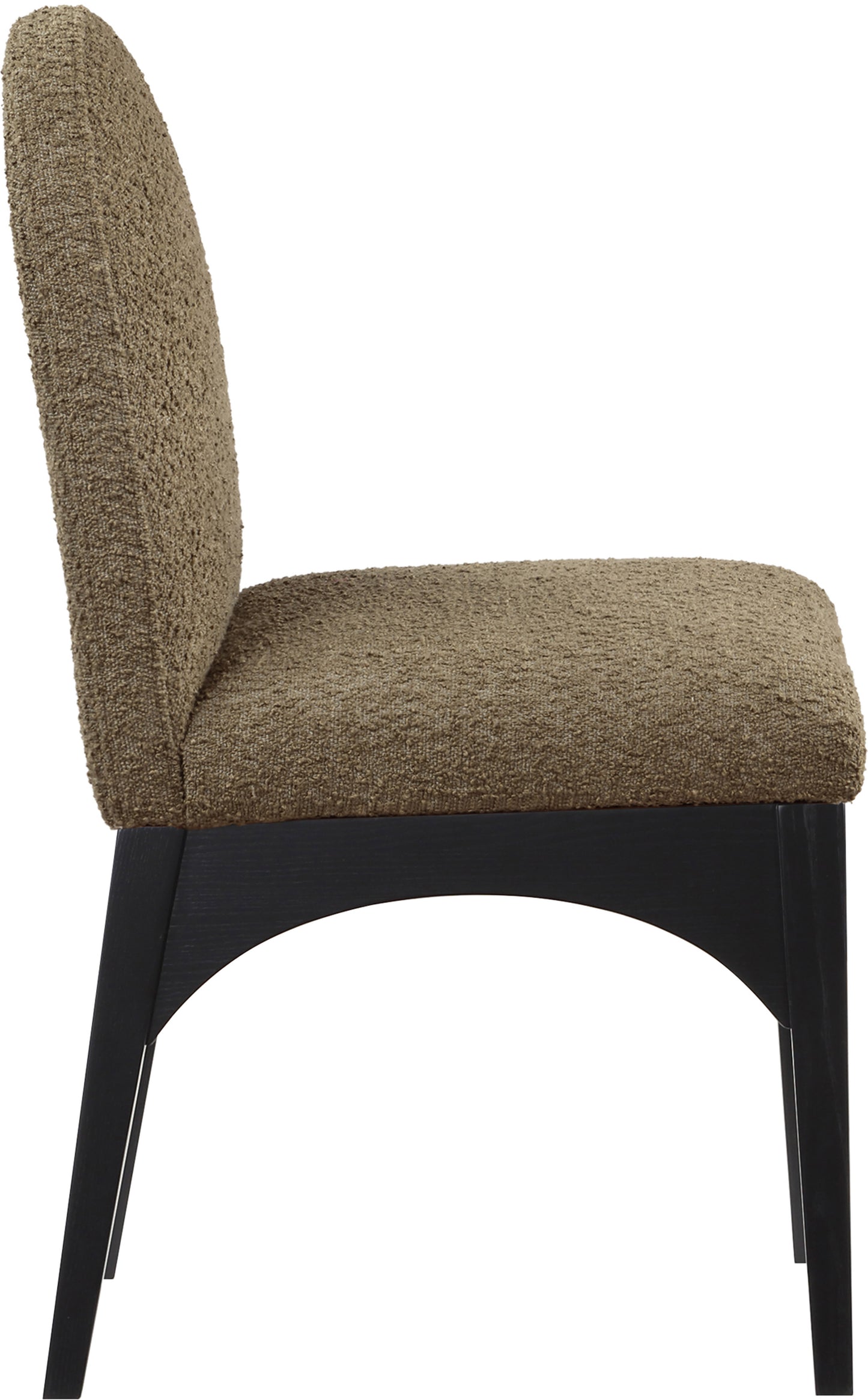 brielle olive boucle fabric dining chair sc