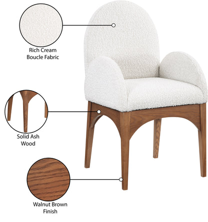 Brielle Cream Boucle Fabric Dining Chair AC