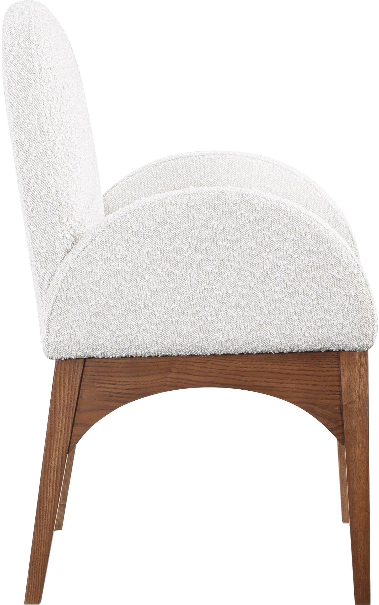 brielle cream boucle fabric dining chair ac