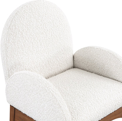 Brielle Cream Boucle Fabric Dining Chair AC