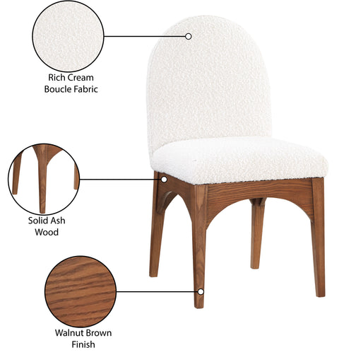 Brielle Cream Boucle Fabric Dining Chair SC