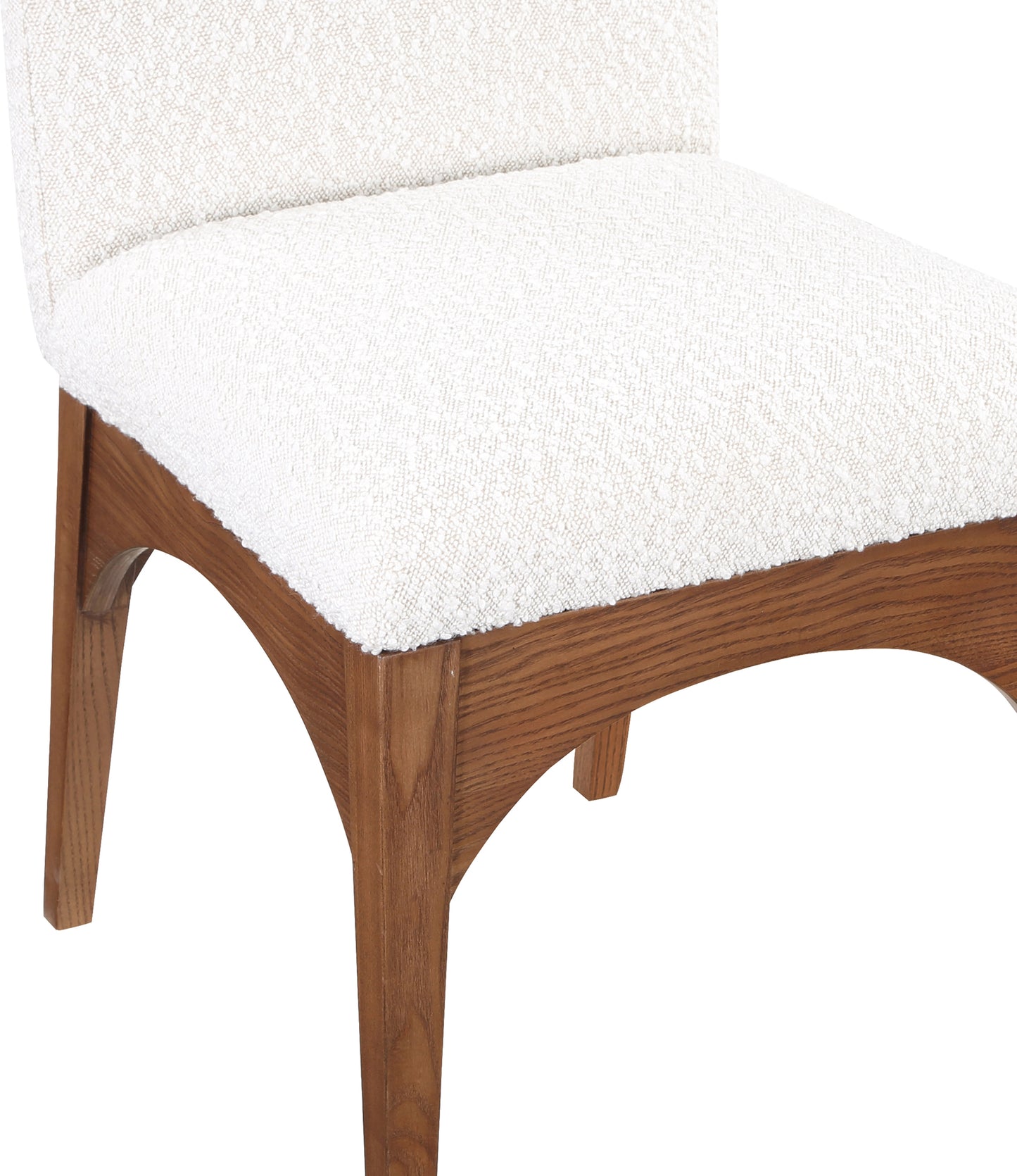 brielle cream boucle fabric dining chair sc