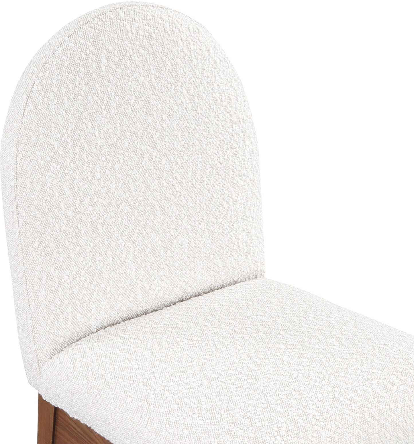 brielle cream boucle fabric dining chair sc