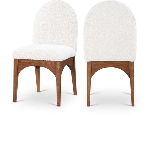Sage Cream Boucle Fabric Upholstered Dining Side Chair, 1 Piece (Style 3)
