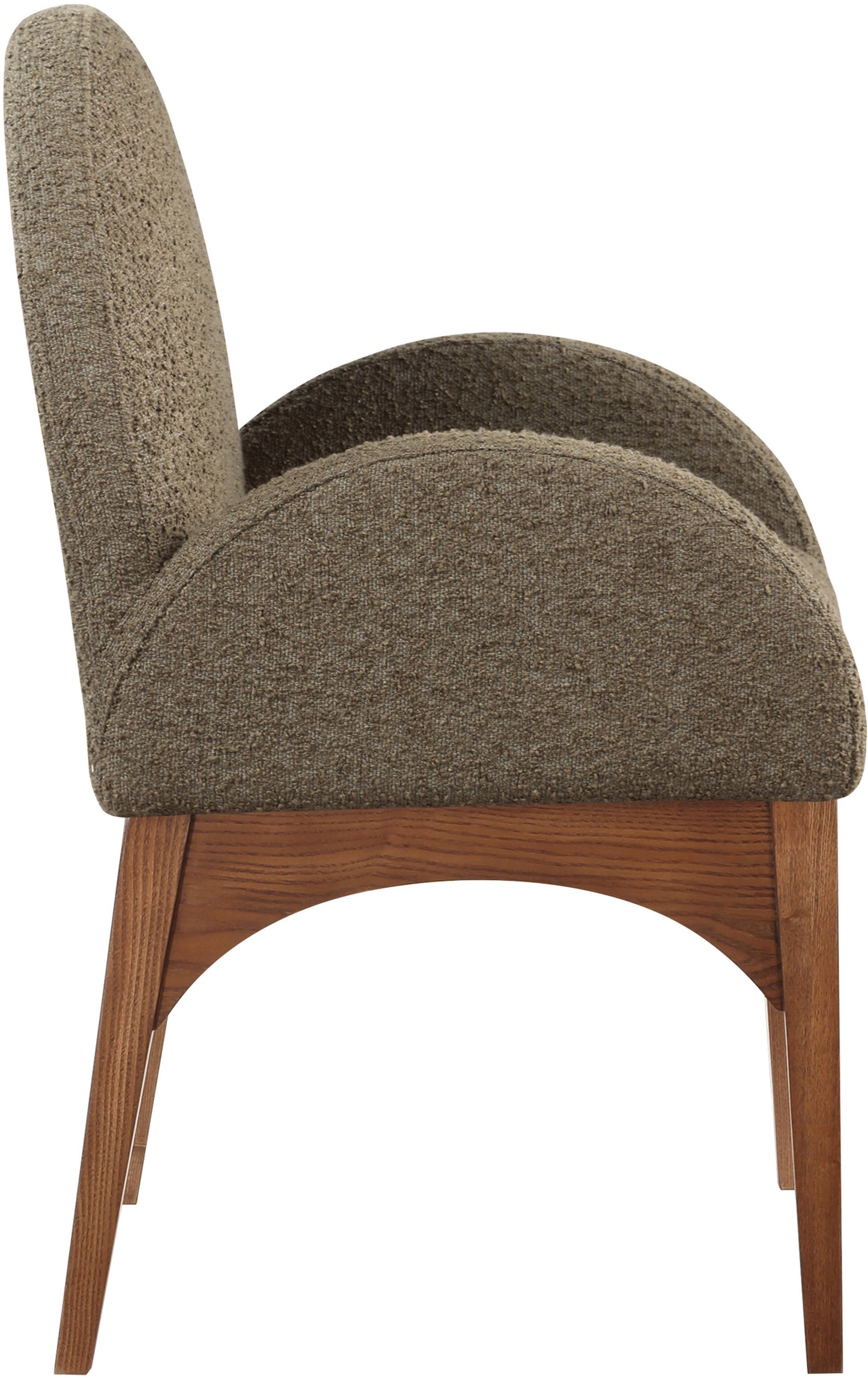 brielle olive boucle fabric dining chair ac