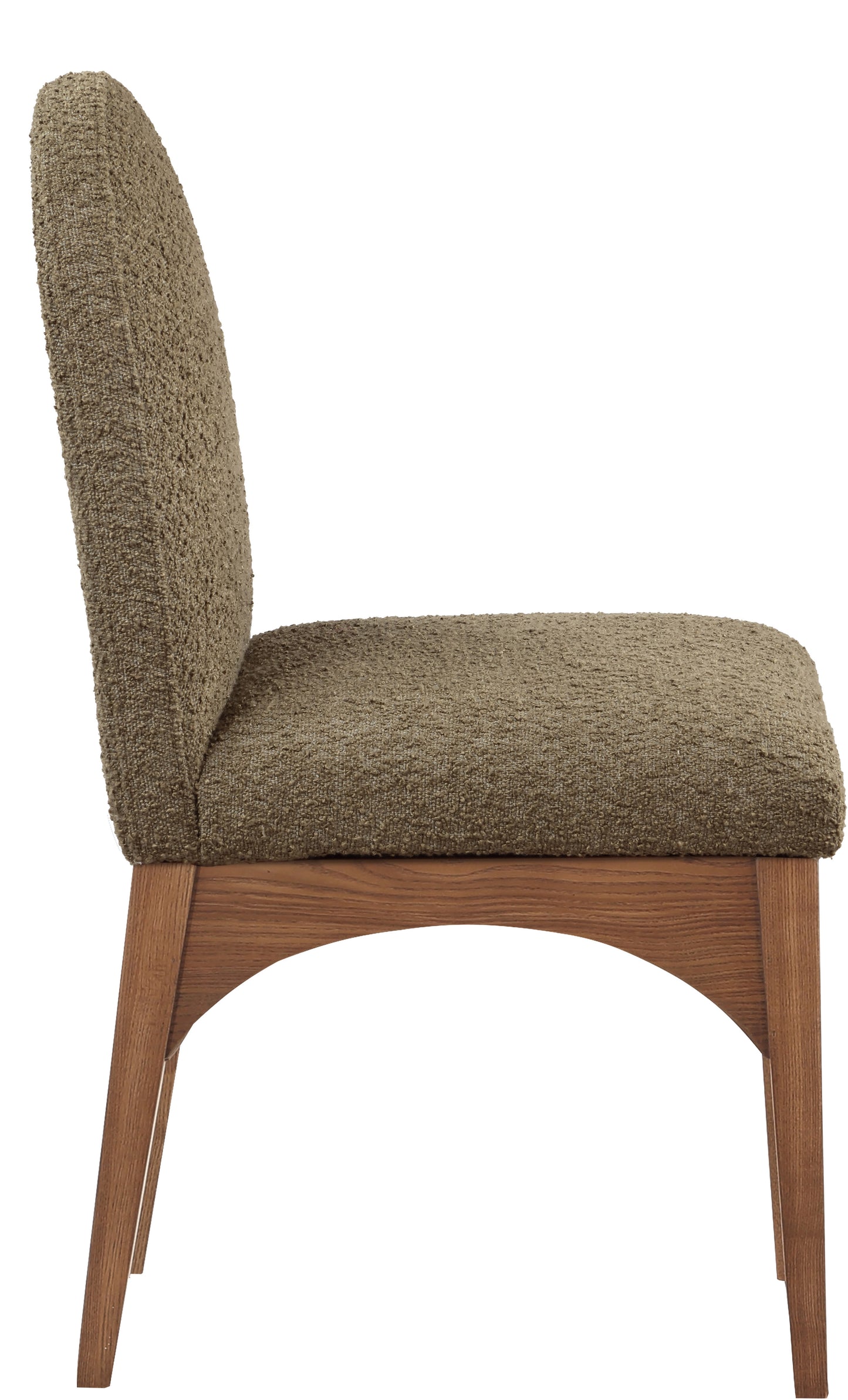 brielle olive boucle fabric dining chair sc