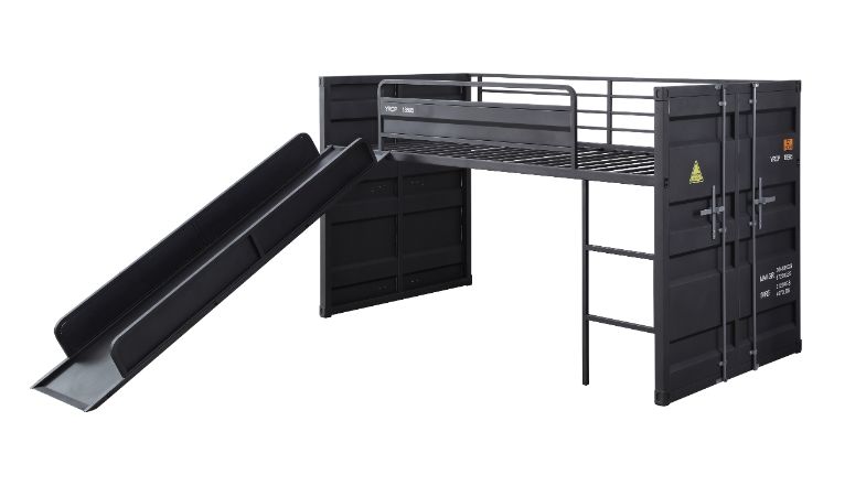 twin loft bed w/slide