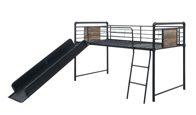 twin loft bed w/slide