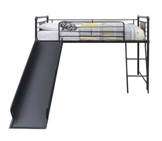 twin loft bed w/slide