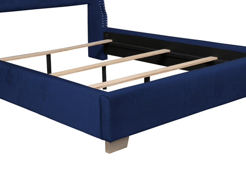 Dorset (2)UPHL VELVET EK BED, BLUE