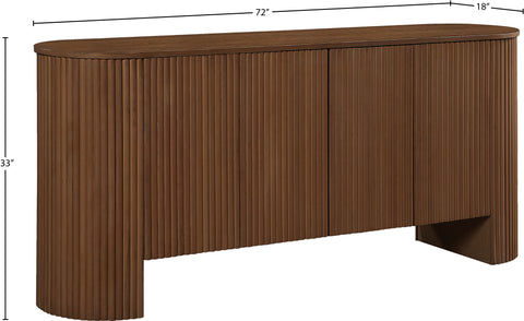 Willow Brown Walnut Beech Wood And Oak Veneer Sideboard / Buffet, 1 Piece