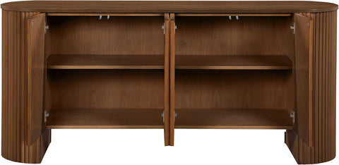 Willow Brown Walnut Beech Wood And Oak Veneer Sideboard / Buffet, 1 Piece