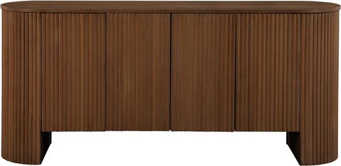 Willow Brown Walnut Beech Wood And Oak Veneer Sideboard / Buffet, 1 Piece