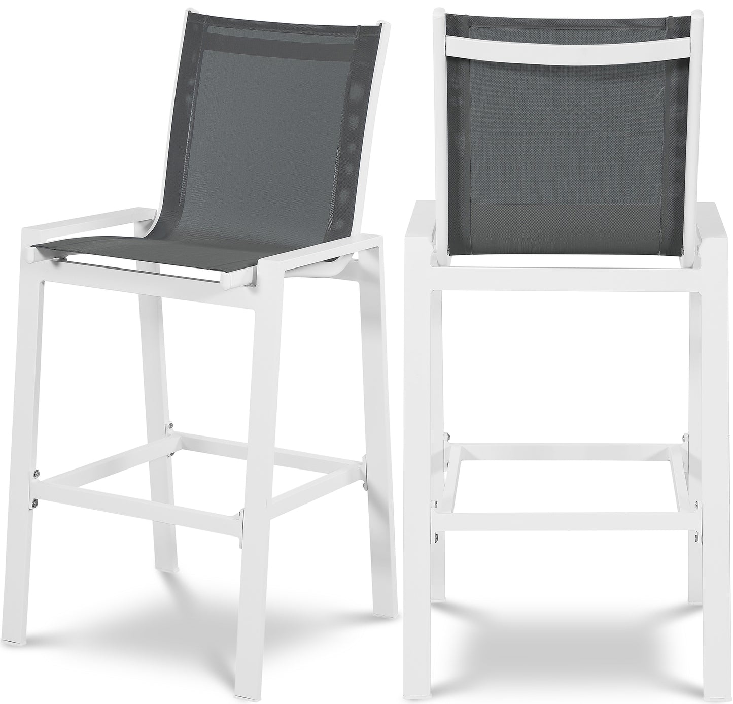 outdoor patio aluminum mesh barstool