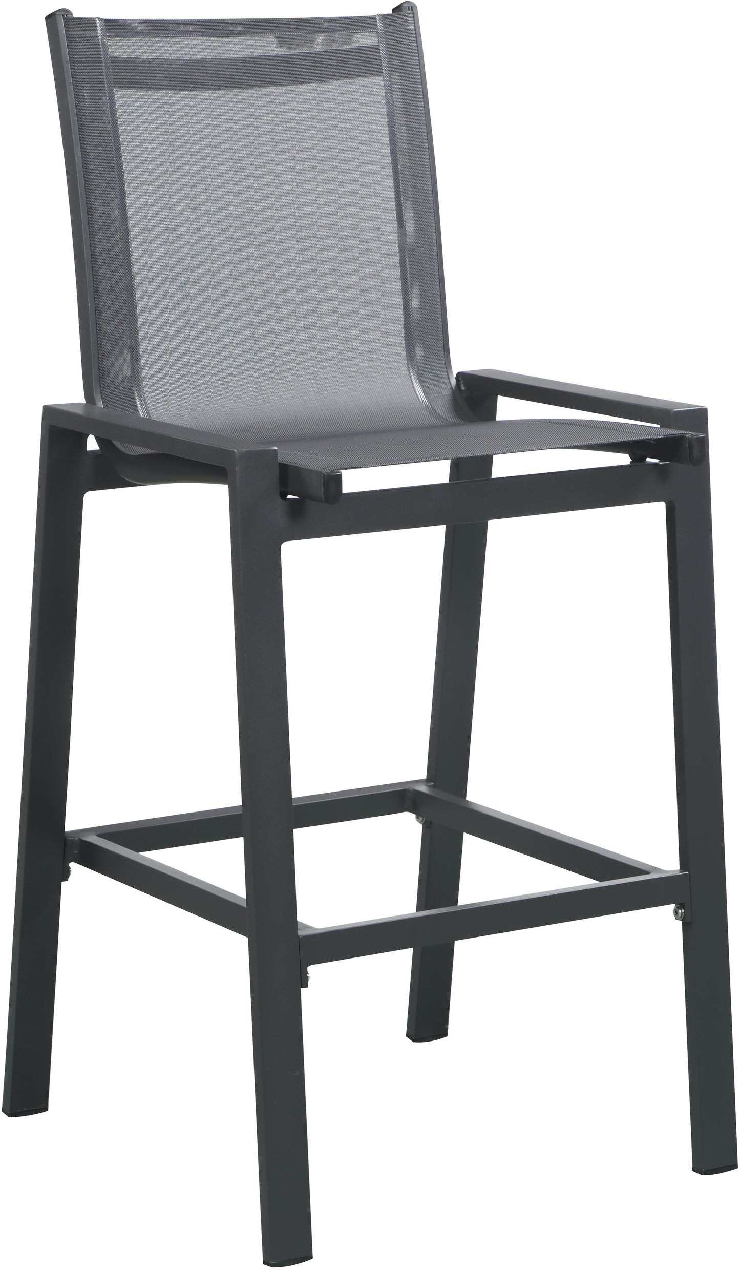 alyssa black mesh water resistant fabric outdoor patio aluminum mesh barstool c