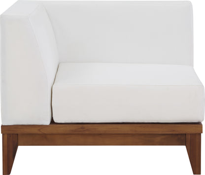 Scarpa Off White Water Resistant Fabric Outdoor Patio Modular Corner Chair Corner