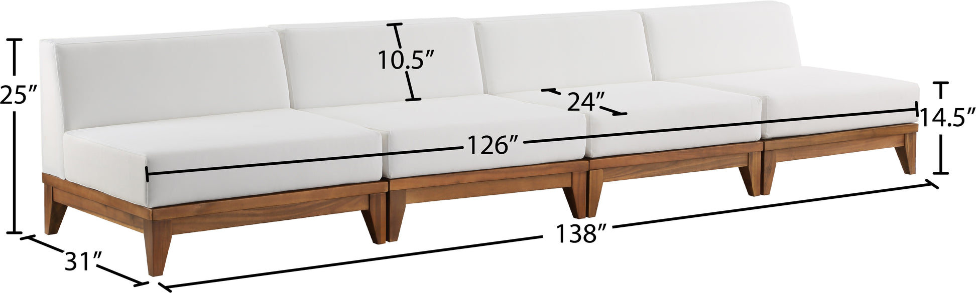 Outdoor Patio Modular Sofa