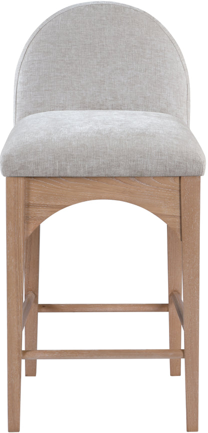 Carousel Grey Chenille Fabric Stool