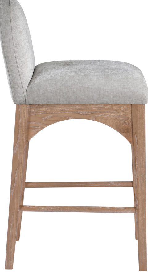 Brielle Grey Chenille Fabric Stool C