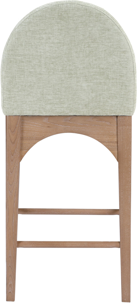 Carousel Mint Chenille Fabric Stool