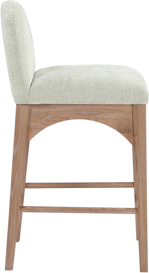 Carousel Mint Chenille Fabric Stool