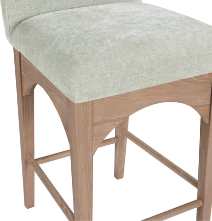 Brielle Mint Chenille Fabric Stool C