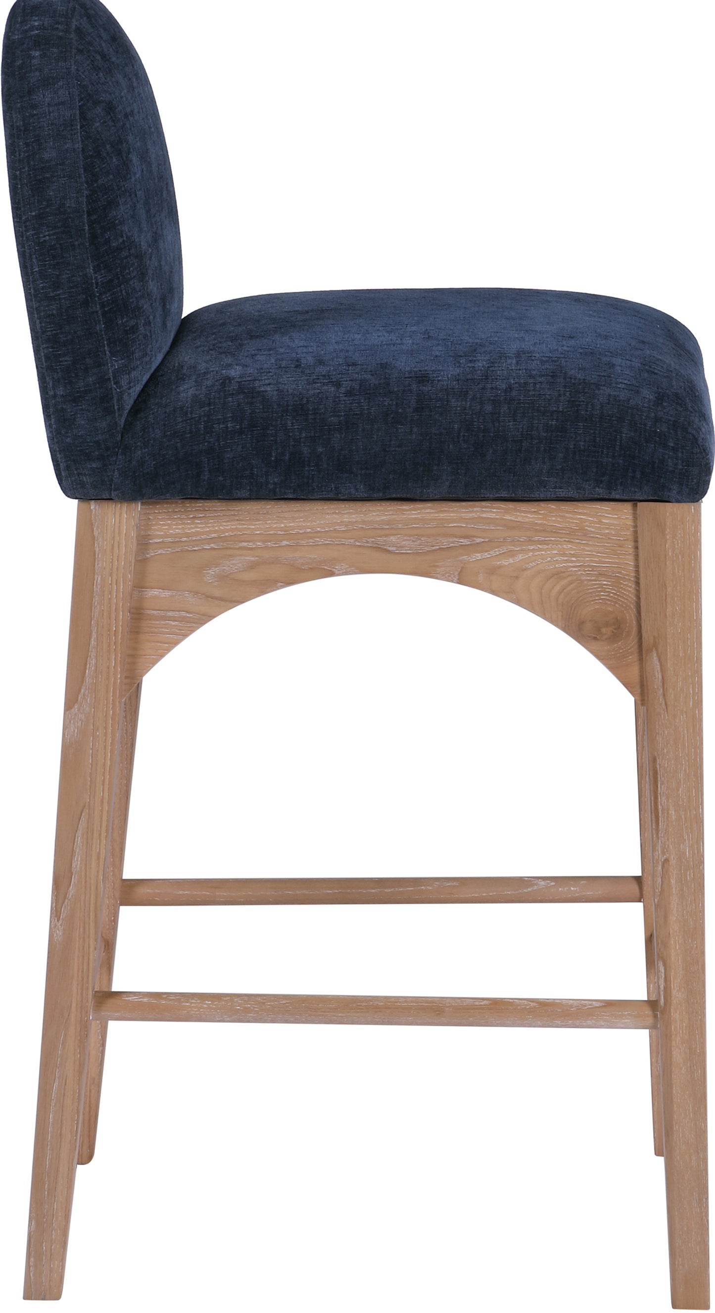 brielle navy chenille fabric stool c