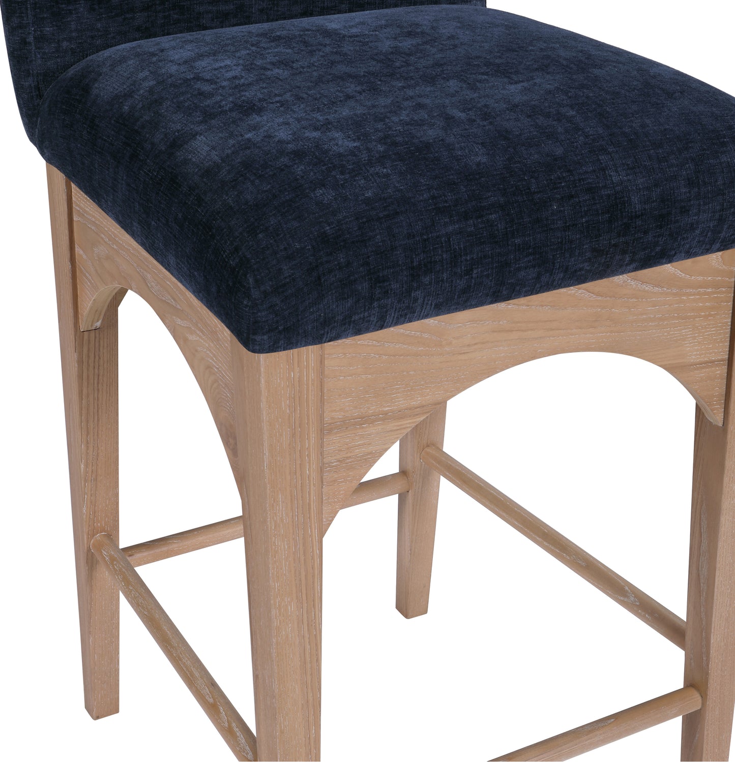 brielle navy chenille fabric stool c