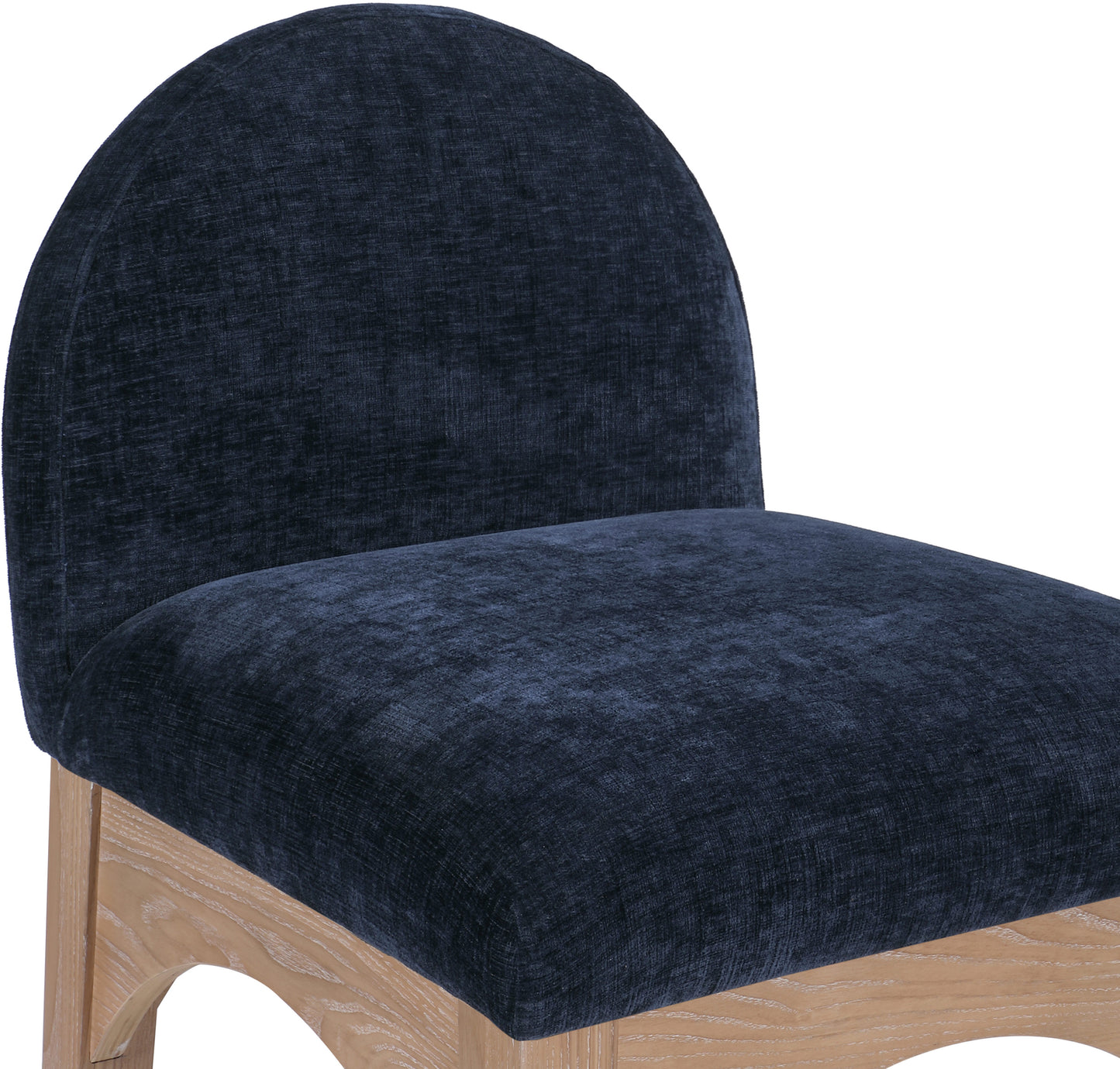 brielle navy chenille fabric stool c