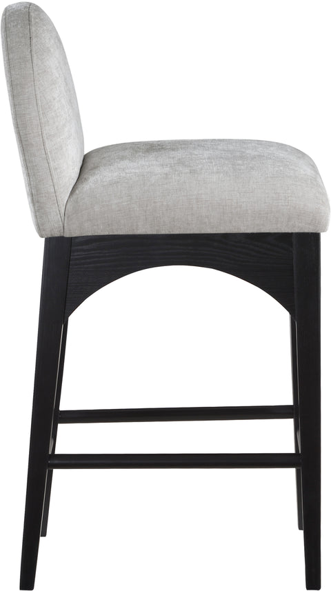 Brielle Grey Chenille Fabric Stool C