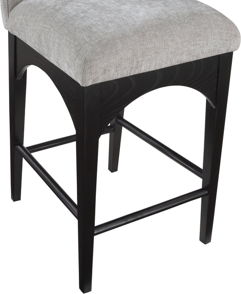 Brielle Grey Chenille Fabric Stool C