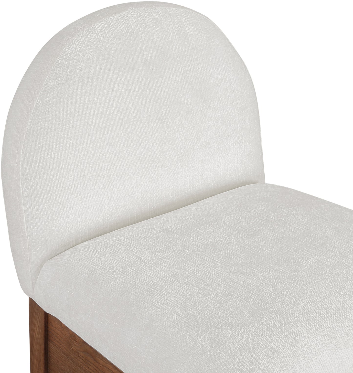 brielle cream chenille fabric stool c