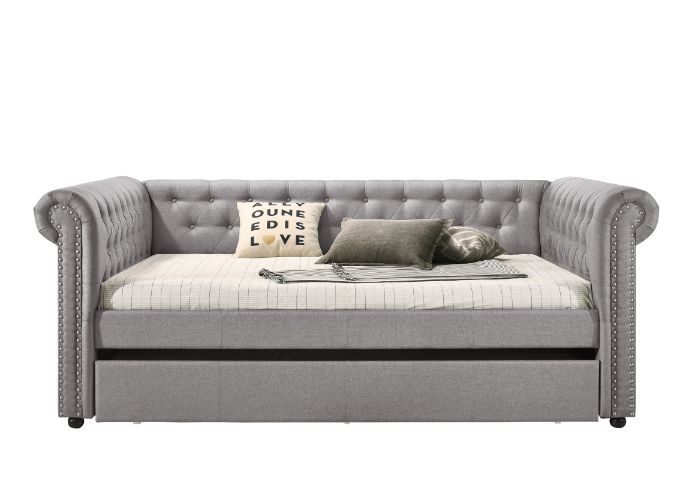 byzad daybed w/trundle (full), smoke gray fabric