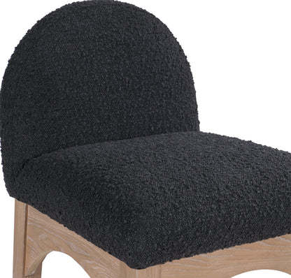 Brielle Black Boucle Fabric Stool C