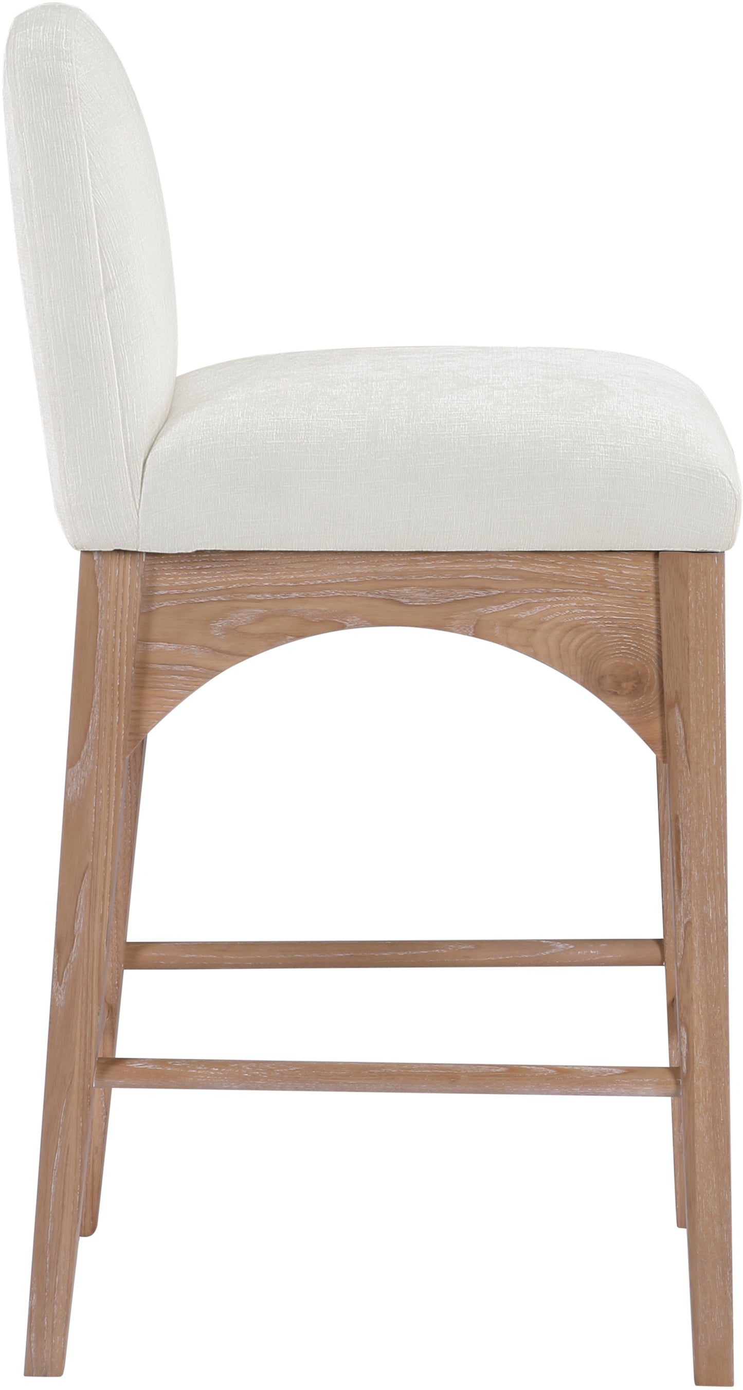 brielle cream boucle fabric stool c