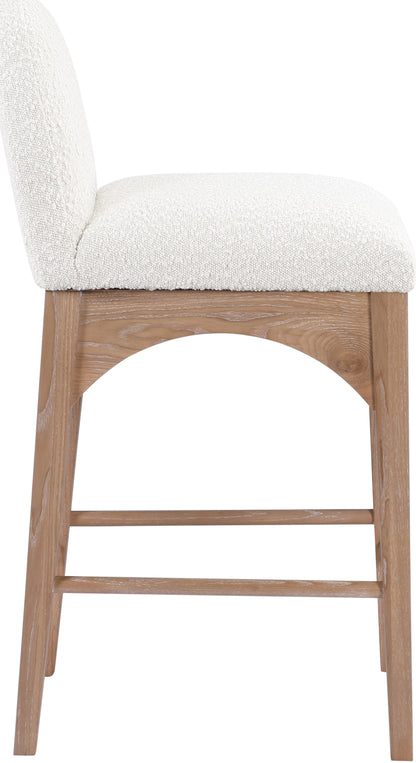 Carousel Cream Boucle Fabric Stool