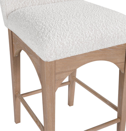 Carousel Cream Boucle Fabric Stool