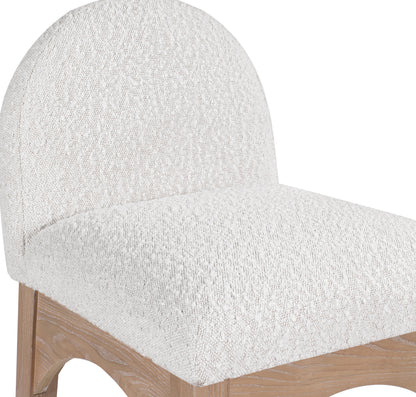 Carousel Cream Boucle Fabric Stool