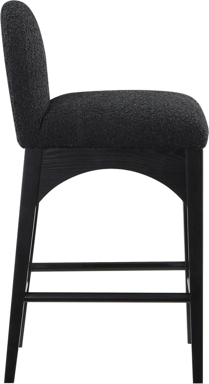 Brielle Black Boucle Fabric Stool C