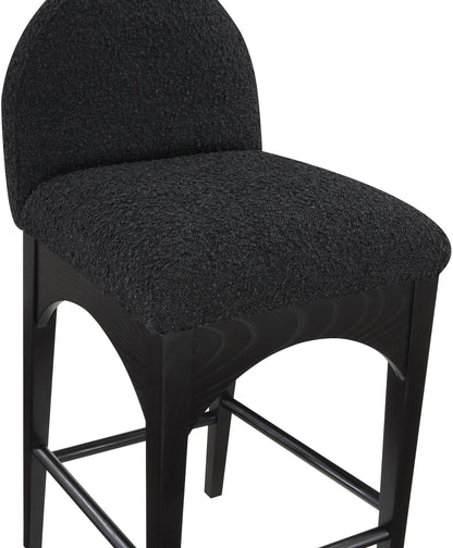 Brielle Black Boucle Fabric Stool C