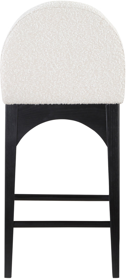 Carousel Cream Boucle Fabric Stool