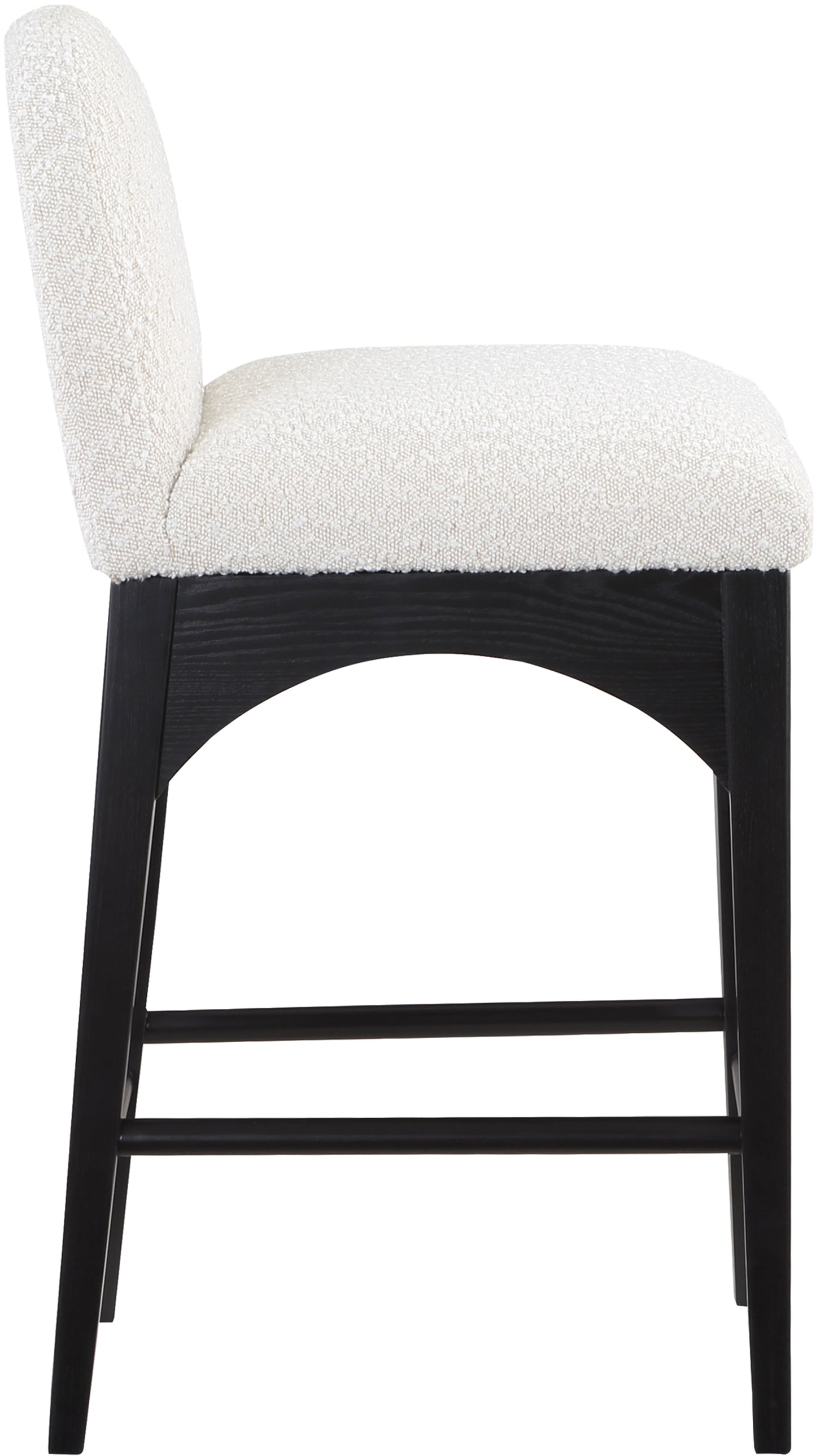 brielle cream boucle fabric stool c