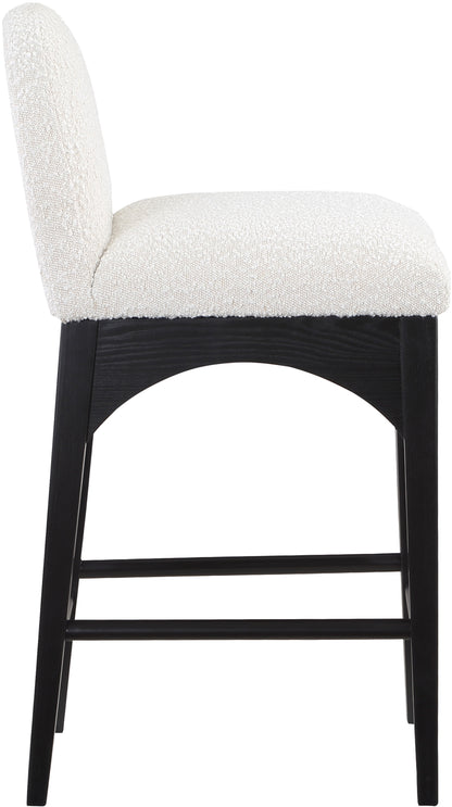 Brielle Cream Boucle Fabric Stool C