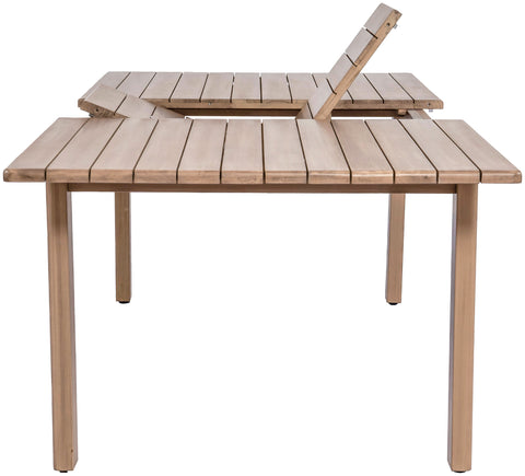 Camden 86.75" / 108" Natural Acacia Wood Outdoor Patio Dining Table, 1 Piece