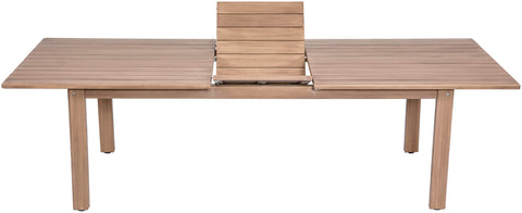 Camden 86.75" / 108" Natural Acacia Wood Outdoor Patio Dining Table, 1 Piece