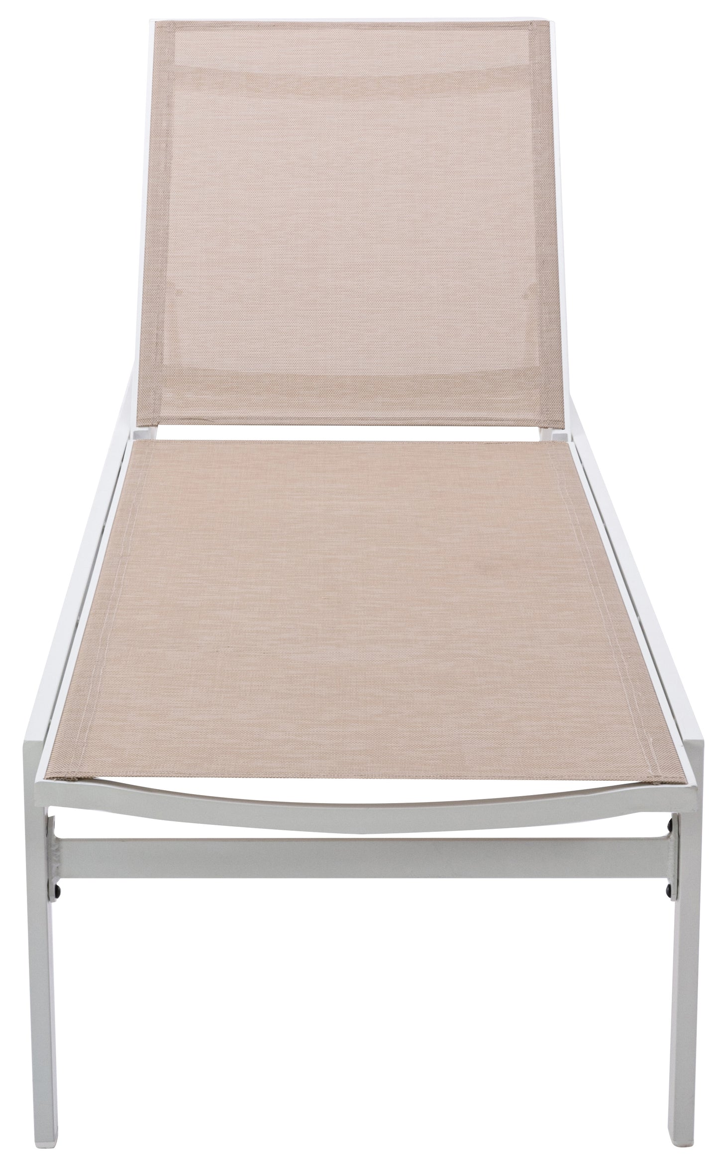 cole beige resilient mesh water resistant fabric outdoor patio aluminum mesh chaise lounge chair beige