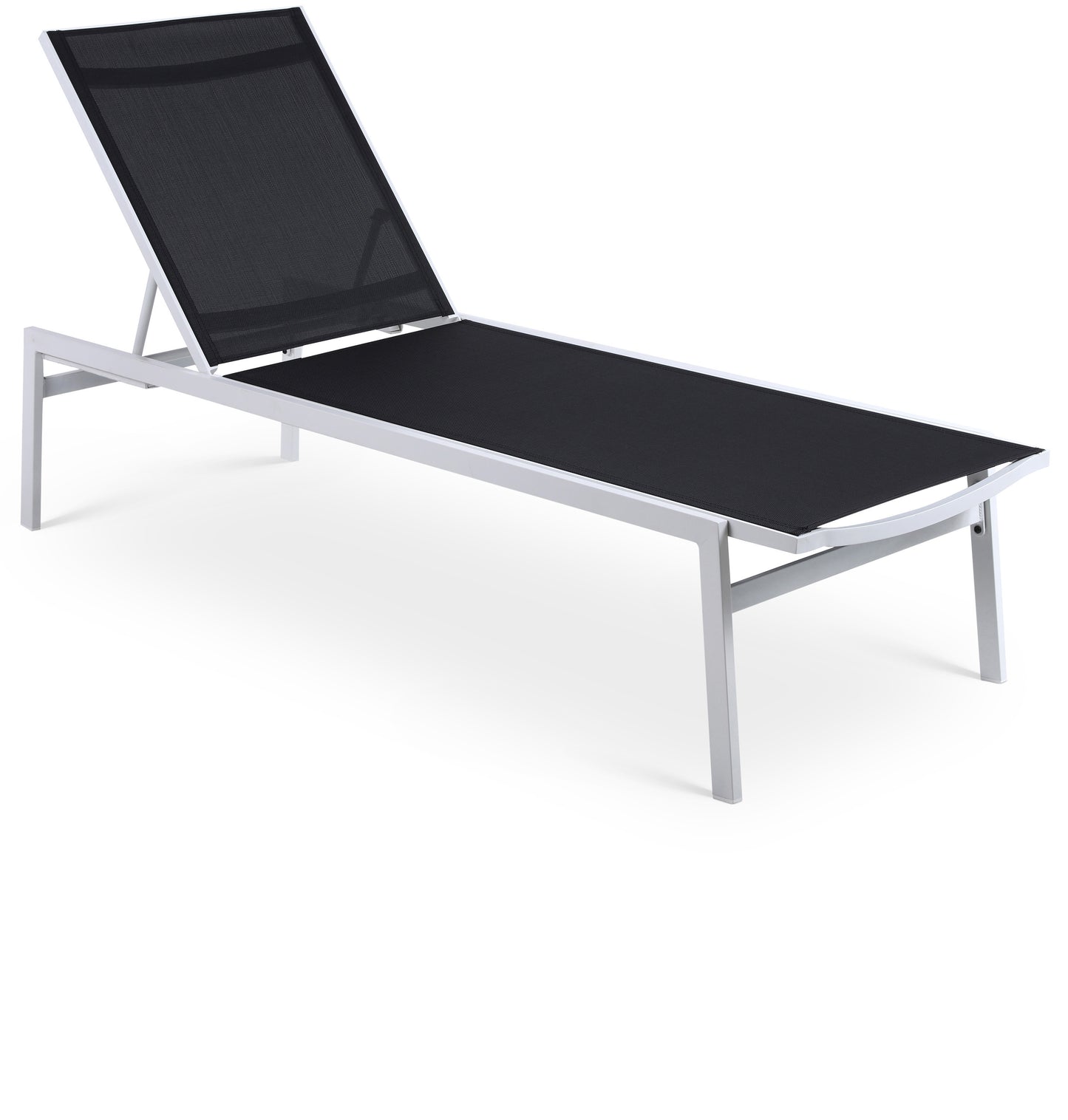 blake black resilient mesh water resistant fabric outdoor patio aluminum mesh chaise lounge chair